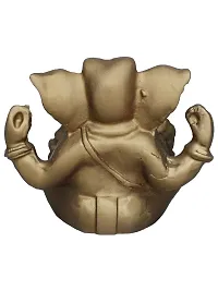 Om ssvmb9 Ganesha/Ganesh/Ganeshji/Ganpati Bappa Idol/Murti/Statue for Car Dashboard Showpiece Figurine Home Deacute;cor Door Entrance (Chocolate Color) (4.5x2x5)-thumb1