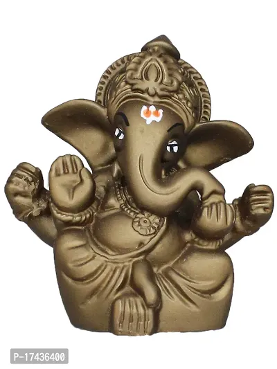 Om ssvmb9 Ganesha/Ganesh/Ganeshji/Ganpati Bappa Idol/Murti/Statue for Car Dashboard Showpiece Figurine Home Deacute;cor Door Entrance (Chocolaty Color) (7x3x6)