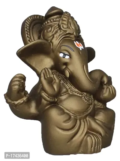 Om ssvmb9 Ganesha/Ganesh/Ganeshji/Ganpati Bappa Idol/Murti/Statue for Car Dashboard Showpiece Figurine Home Deacute;cor Door Entrance (Chocolaty Color) (7x3x6)-thumb5