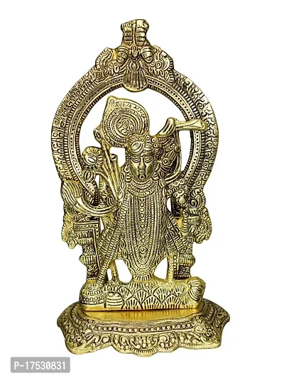 Om ssvmb9 Brass Shrinathji Idol Shreenathji Statue for Puja Home Temple Shrinathji Decorative Showpiece for Gift ShrinathJi Brass Murti for Home Deacute;cor