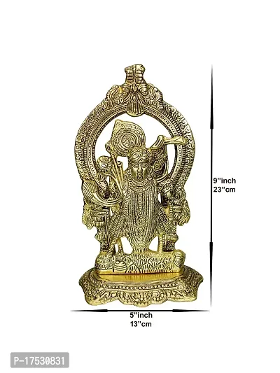 Om ssvmb9 Brass Shrinathji Idol Shreenathji Statue for Puja Home Temple Shrinathji Decorative Showpiece for Gift ShrinathJi Brass Murti for Home Deacute;cor-thumb4