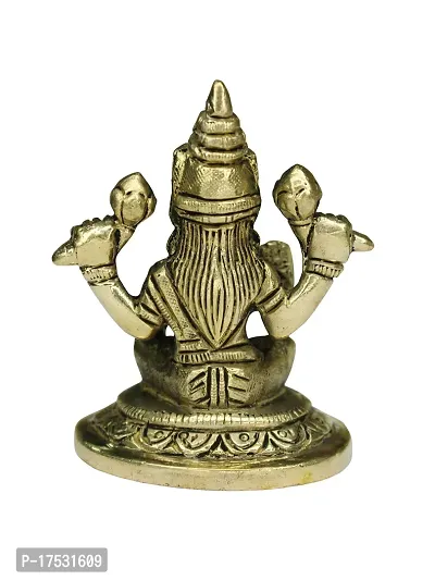 Om ssvmb9 Brass Lakshmi Idol Ashtadhatu Made Shree Laxmi MATA Murti/Statue for Home Temple Diwali Puja/Pooja Maha Laxmi Idols (Size:- Small, L x W x H:- 3 x 2 x 3 Inch)-thumb2