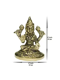 Om ssvmb9 Brass Lakshmi Idol Ashtadhatu Made Shree Laxmi MATA Murti/Statue for Home Temple Diwali Puja/Pooja Maha Laxmi Idols (Size:- Small, L x W x H:- 3 x 2 x 3 Inch)-thumb2