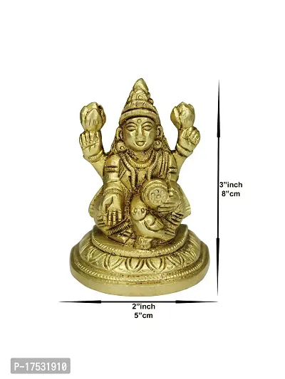 Om ssvmb9 Brass Lakshmi Idol Ashtadhatu Made Shree Laxmi MATA Murti/Statue for Home Temple Diwali Puja/Pooja Maha Laxmi Idols (Size:- Small, L x W x H:- 1 x 2 x 3 Inch)-thumb4