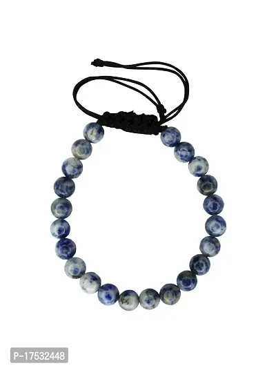 Om ssvmb9 Sodalite Bracelet For Unisex Boys Girls Protection From Electro Stress, Over Emotional (Pack Of 1)-thumb0