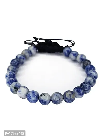 Om ssvmb9 Sodalite Bracelet For Unisex Boys Girls Protection From Electro Stress, Over Emotional (Pack Of 1)-thumb3