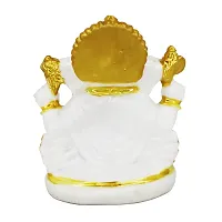 Om ssvmb9 Marble Ganesh Idol for Home Decor Ganesha Idol Living Room Ganesh ji Murti for Showpiece Figurine Home Decor Main Door Entrance(10x8x6 Cm)-thumb4