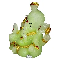 Om ssvmb9 Marble Ganesha/Ganesh/Ganesh ji/Ganpati Idol/Idols/Murti/Statue for Gift, Car Dashborad, Home Decor Figurine for Main Door,Pooja Room, Mandir(9X7X5 Cm)-thumb2