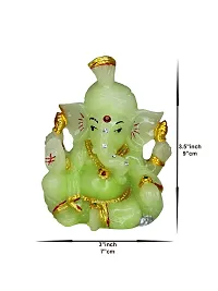 Om ssvmb9 Marble Ganesha/Ganesh/Ganesh ji/Ganpati Idol/Idols/Murti/Statue for Gift, Car Dashborad, Home Decor Figurine for Main Door,Pooja Room, Mandir(9X7X5 Cm)-thumb4