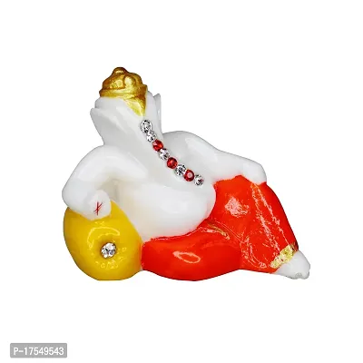 Om ssvmb9 Marble Ganesha/Ganesh/Ganeshji/Ganpati Bappa Idol/Murti/Statue for Car Dashboard Showpiece Figurine Home Decor Main Door Entrance(Multi Color)-thumb0