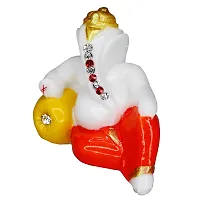 Om ssvmb9 Marble Ganesha/Ganesh/Ganeshji/Ganpati Bappa Idol/Murti/Statue for Car Dashboard Showpiece Figurine Home Decor Main Door Entrance(Multi Color)-thumb2