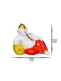 Om ssvmb9 Marble Ganesha/Ganesh/Ganeshji/Ganpati Bappa Idol/Murti/Statue for Car Dashboard Showpiece Figurine Home Decor Main Door Entrance(Multi Color)-thumb4