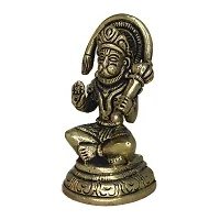 Om ssvmb9 Brass Sitting Base Bajrang Bali Statue Hanuman dada Murti for Home Vastu Remedy-thumb2