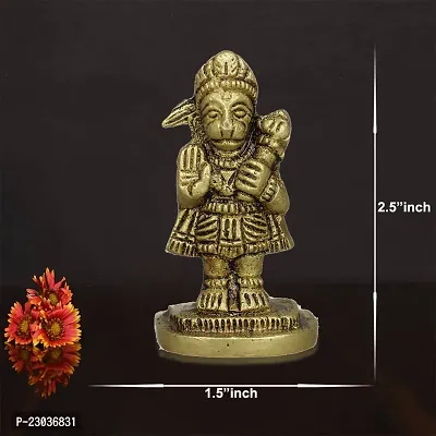 Om ssvmb9 Hanuman Ji Sitting Base Astadhatu Lord Pavanputra Hanuman Ji Ki Murti Brass Hanuman Idol-thumb5