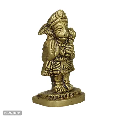 Om ssvmb9 Hanuman Ji Sitting Base Astadhatu Lord Pavanputra Hanuman Ji Ki Murti Brass Hanuman Idol-thumb2