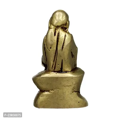 Om ssvmb9 Brass Sai Baba Murti Statue Showpiece for Pooja Gift Living Room-thumb2