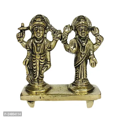 Brass Vishnu Laxmi on Sheshnag Idol Sculpture Statue Murti/Idol/God Murti/Brass Goddess Vishnu/Narayan Laxmi/Lakshmi Statue for Home Temple (Weight :-  0.375)