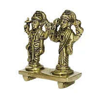 Brass Vishnu Laxmi on Sheshnag Idol Sculpture Statue Murti/Idol/God Murti/Brass Goddess Vishnu/Narayan Laxmi/Lakshmi Statue for Home Temple (Weight :-  0.375)-thumb1