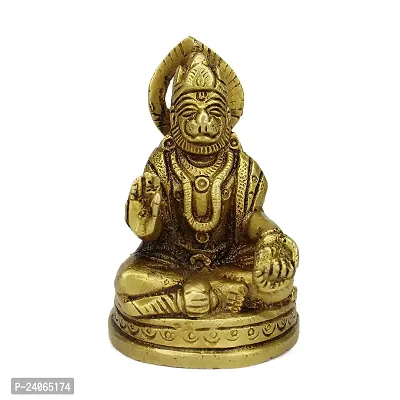 Brass Siddh Shri Hanuman Idol/Brass Bajrang Bali Idol/Shri Hanuman Brass Murti to Protect from All Kind of Negative Energy/for Good Luck, Success and Prosperity (Weight :-  0.285)-thumb0