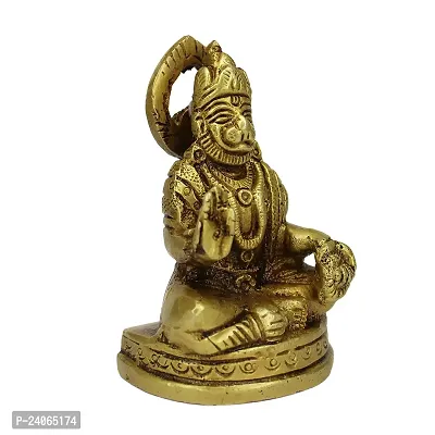 Brass Siddh Shri Hanuman Idol/Brass Bajrang Bali Idol/Shri Hanuman Brass Murti to Protect from All Kind of Negative Energy/for Good Luck, Success and Prosperity (Weight :-  0.285)-thumb3