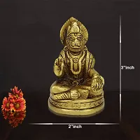 Brass Siddh Shri Hanuman Idol/Brass Bajrang Bali Idol/Shri Hanuman Brass Murti to Protect from All Kind of Negative Energy/for Good Luck, Success and Prosperity (Weight :-  0.285)-thumb4