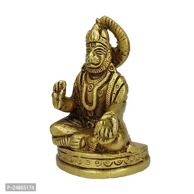 Brass Siddh Shri Hanuman Idol/Brass Bajrang Bali Idol/Shri Hanuman Brass Murti to Protect from All Kind of Negative Energy/for Good Luck, Success and Prosperity (Weight :-  0.285)-thumb4