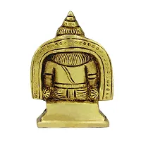 Brass Kuber Murti Lord of Treasure Wealth Maharaj Kuber Statue for Tijori Locker Money Safe Kubera Idol for Maha Dosh Nivaran Prosperity Home Deacute;cor (Weight :-  0.383)-thumb1