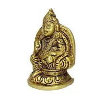 Brass Kuber Murti Lord of Treasure Wealth Maharaj Kuber Statue for Tijori Locker Money Safe Kubera Idol for Maha Dosh Nivaran Prosperity Home Deacute;cor (Weight :-  0.383)-thumb4