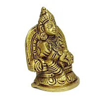 Brass Kuber Murti Lord of Treasure Wealth Maharaj Kuber Statue for Tijori Locker Money Safe Kubera Idol for Maha Dosh Nivaran Prosperity Home Deacute;cor (Weight :-  0.383)-thumb3