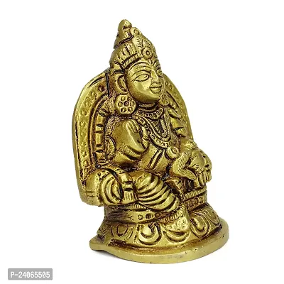 Brass Kuber Murti Lord of Treasure Wealth Maharaj Kuber Statue for Tijori Locker Money Safe Kubera Idol for Maha Dosh Nivaran Prosperity Home Deacute;cor (Weight :-  0.383)-thumb4