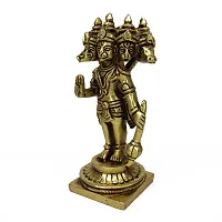 Brass Panchmukhi Hanuman South Facing Main Door Entrance Vastu Remedies Panchmukhi (Five Faced) Hanuman Bajrangbali Bhagwan Idol Sculpture Statue Brass for Home Decor (Weight :-  0.341)-thumb2