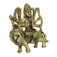 Brass Durga Maa Statue Amba/Jagdamba Maa Idol Vaishno Devi/Sherawali/Mata Rani Murti for Pooja (Weight :-  0.404)-thumb3