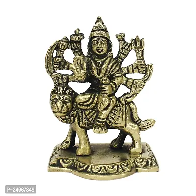 Brass Durga Maa Statue Amba/Jagdamba Maa Idol Vaishno Devi/Sherawali/Mata Rani Murti for Pooja (Weight :-  0.256)