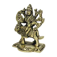 Brass Durga Maa Statue Amba/Jagdamba Maa Idol Vaishno Devi/Sherawali/Mata Rani Murti for Pooja (Weight :-  0.256)-thumb1