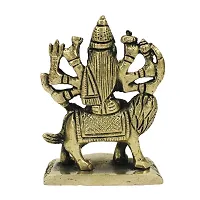 Brass Durga Maa Statue Amba/Jagdamba Maa Idol Vaishno Devi/Sherawali/Mata Rani Murti for Pooja (Weight :-  0.256)-thumb2