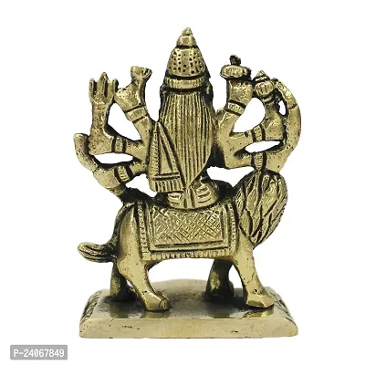 Brass Durga Maa Statue Amba/Jagdamba Maa Idol Vaishno Devi/Sherawali/Mata Rani Murti for Pooja (Weight :-  0.256)-thumb3