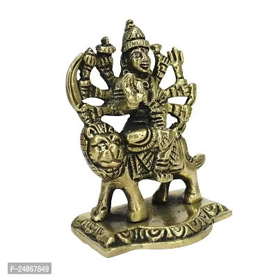 Brass Durga Maa Statue Amba/Jagdamba Maa Idol Vaishno Devi/Sherawali/Mata Rani Murti for Pooja (Weight :-  0.256)-thumb5