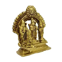 Brass Ram Darbar Idol for Home Temple Puja Ram Laxman Sita Hanuman Murti Statue for Home Decorative Showpiece Figurine (Weight :-  0.333)-thumb1