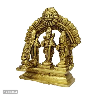 Brass Ram Darbar Idol for Home Temple Puja Ram Laxman Sita Hanuman Murti Statue for Home Decorative Showpiece Figurine (Weight :-  0.333)-thumb5