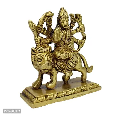 Brass Durga Maa Statue Amba/Jagdamba Maa Idol Vaishno Devi/Sherawali/Mata Rani Murti for Pooja (Weight :-  0.407)-thumb3