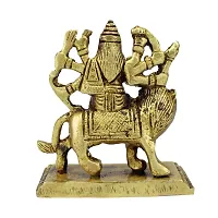 Brass Durga Maa Statue Amba/Jagdamba Maa Idol Vaishno Devi/Sherawali/Mata Rani Murti for Pooja (Weight :-  0.407)-thumb4