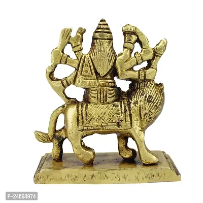 Brass Durga Maa Statue Amba/Jagdamba Maa Idol Vaishno Devi/Sherawali/Mata Rani Murti for Pooja (Weight :-  0.407)-thumb5