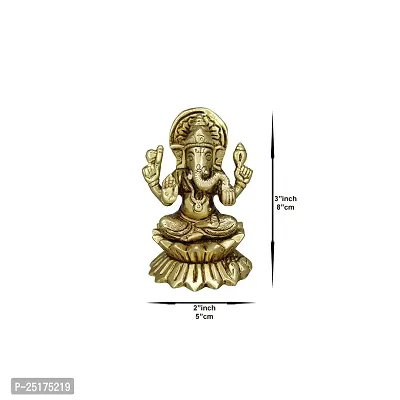 Om ssvmb9 Brass Ganesha Statue Ganesh Murti Ganpati Bappa Idol-thumb2