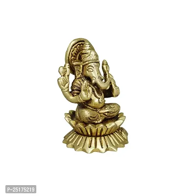 Om ssvmb9 Brass Ganesha Statue Ganesh Murti Ganpati Bappa Idol-thumb3