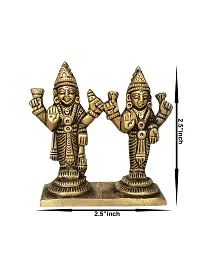 Om ssvmb9 Brass Vishnu Lakshmi Brass Idol Lord Vishnu/Laxmi Narayan Standing Murti - Handmade Statue Lakshmi/Laxmi Narayan Idol/Murti/Statue Height 2.5 Inch-thumb3