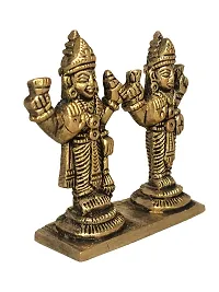 Om ssvmb9 Brass Vishnu Lakshmi Brass Idol Lord Vishnu/Laxmi Narayan Standing Murti - Handmade Statue Lakshmi/Laxmi Narayan Idol/Murti/Statue Height 2.5 Inch-thumb4