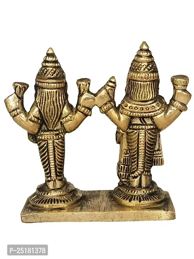 Om ssvmb9 Brass Vishnu Lakshmi Brass Idol Lord Vishnu/Laxmi Narayan Standing Murti - Handmade Statue Lakshmi/Laxmi Narayan Idol/Murti/Statue Height 2.5 Inch-thumb3