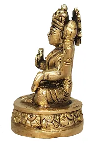 Om ssvmb9 Brass Lakshmi Idol Ashtadhatu Made Shree Laxmi MATA Murti/Statue for Home Temple Diwali Puja/Pooja Maha Laxmi Idols (Size:- Small, L x W x H:- 2 x 2 x 3 Inch)-thumb2