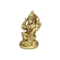 Om ssvmb9 Brass Lakshmi Idol Ashtadhatu Made Shree Laxmi MATA Murti/Statue for Home Temple Diwali Puja/Pooja Maha Laxmi Idols (H x L x W :-9 x 5 x 5 cm, Weight:- 0.364 kg, Gold Color)-thumb4