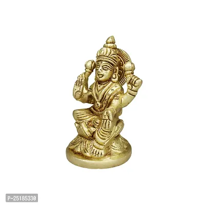 Om ssvmb9 Brass Lakshmi Idol Ashtadhatu Made Shree Laxmi MATA Murti/Statue for Home Temple Diwali Puja/Pooja Maha Laxmi Idols (H x L x W :-9 x 5 x 5 cm, Weight:- 0.364 kg, Gold Color)-thumb5